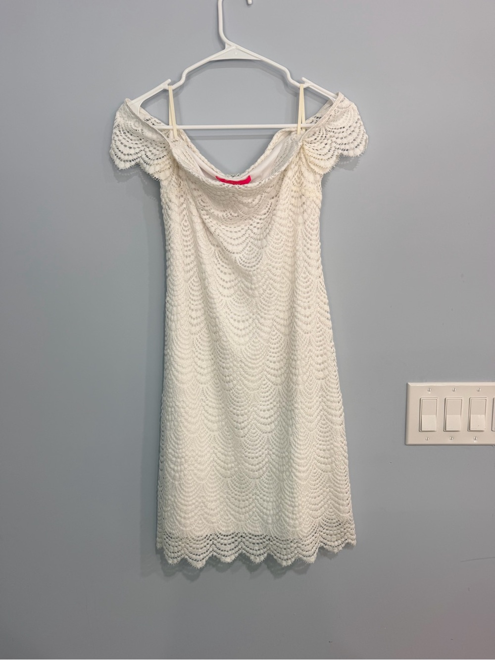 Lilly Pulitzer White One-Shoulder Lace Dress - Picture 1 of 3
